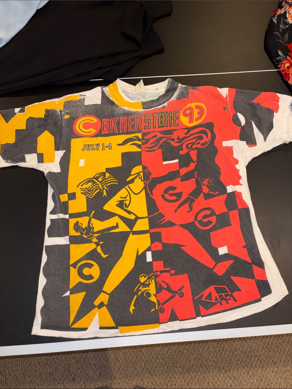 Vintage 1993 Cornerstone Festival All-Over Print T-Shirt